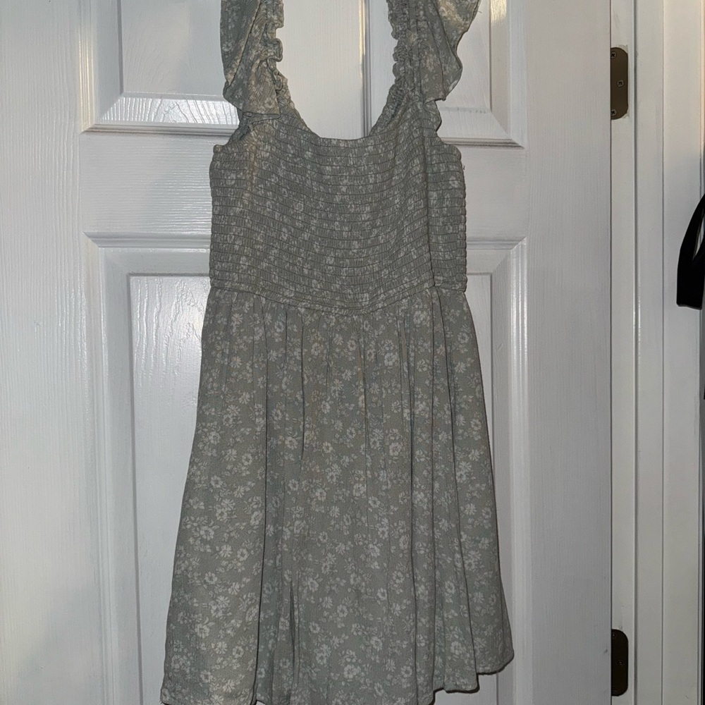 Hollister Gray Floral Mini Dress